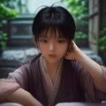 苏晓棠，法律顾问，西装笔挺，书架背景，神情严肃专业